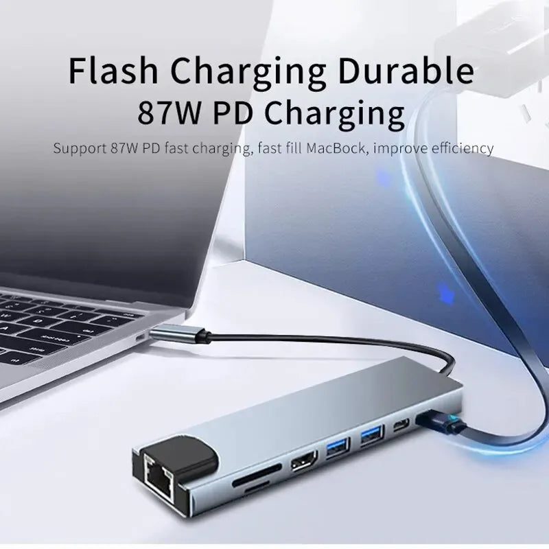 Flexora HubLink™ Pro 8-in-1 USB-C Hub