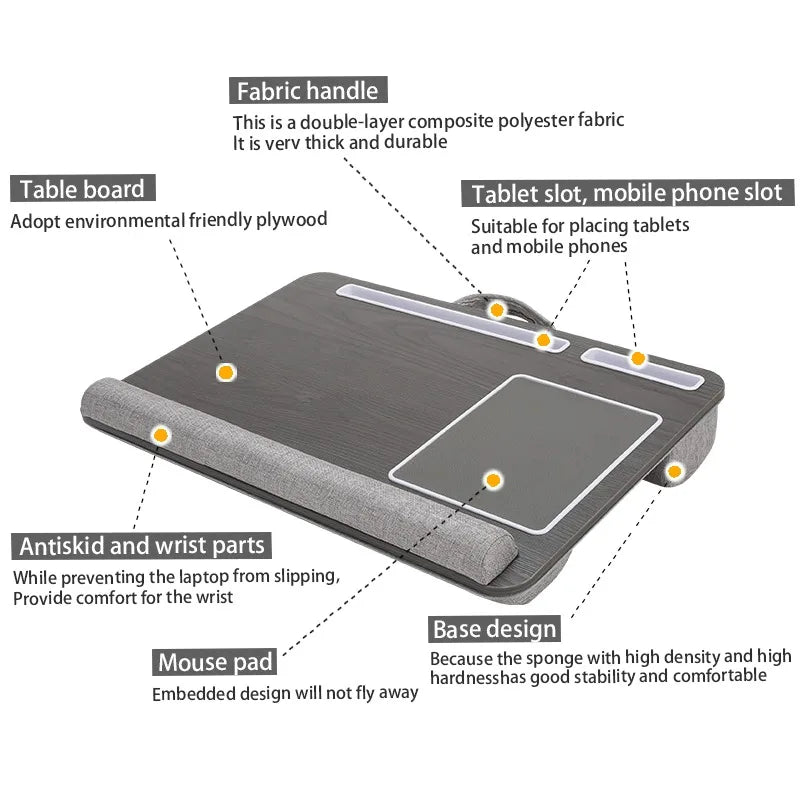 FlexoraHub LapDesk Pro bamboo laptop stand — 3 colors available