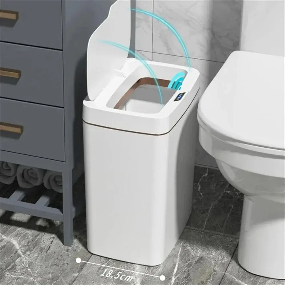 Flexora AutoBag smart touchless trash can 15L — White kitchen bin
