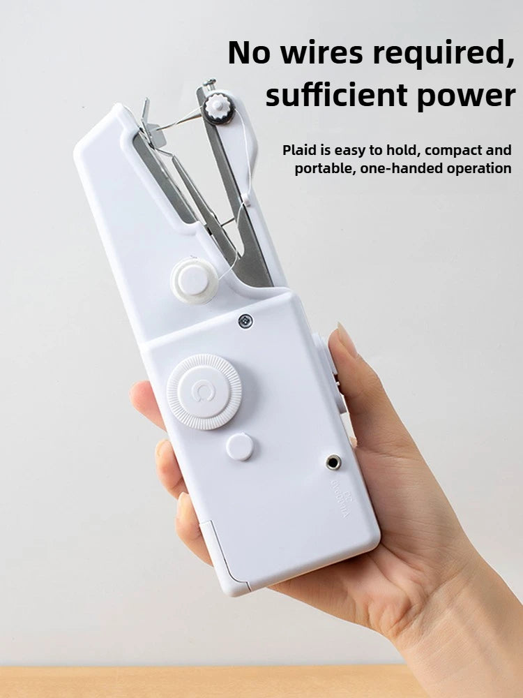 SewEasy compact size fits in palm of hand — travel sewing machine